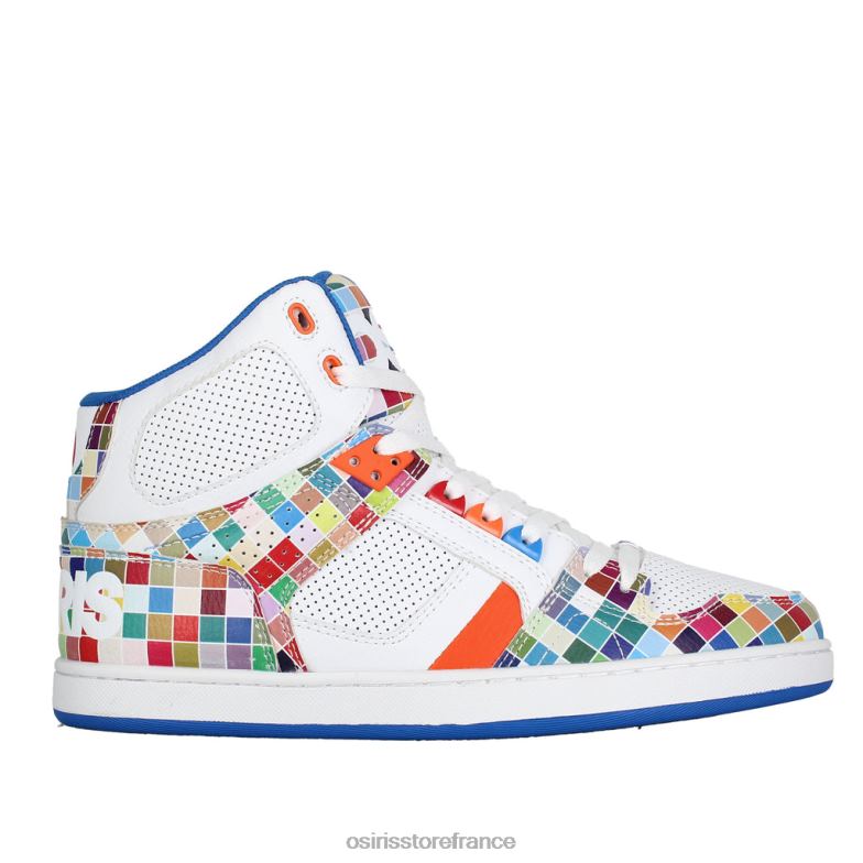Osiris unisexe New York 83 CLK 6N4H819 chaussure blanc/mosaïque