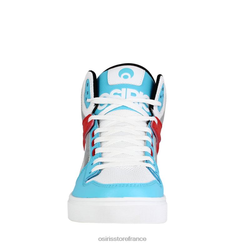 Osiris unisexe cloner 6N4H824 chaussure blanc/rouge/cyan