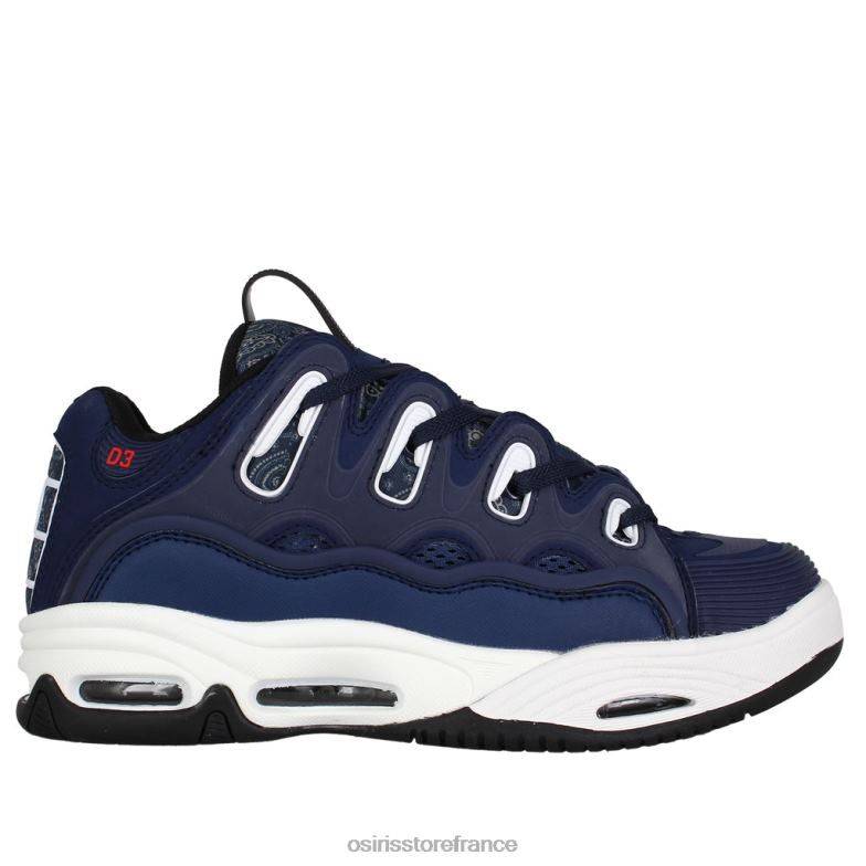Osiris unisexe d3 2001 6N4H82 chaussure bleu marine/rouge/paisley