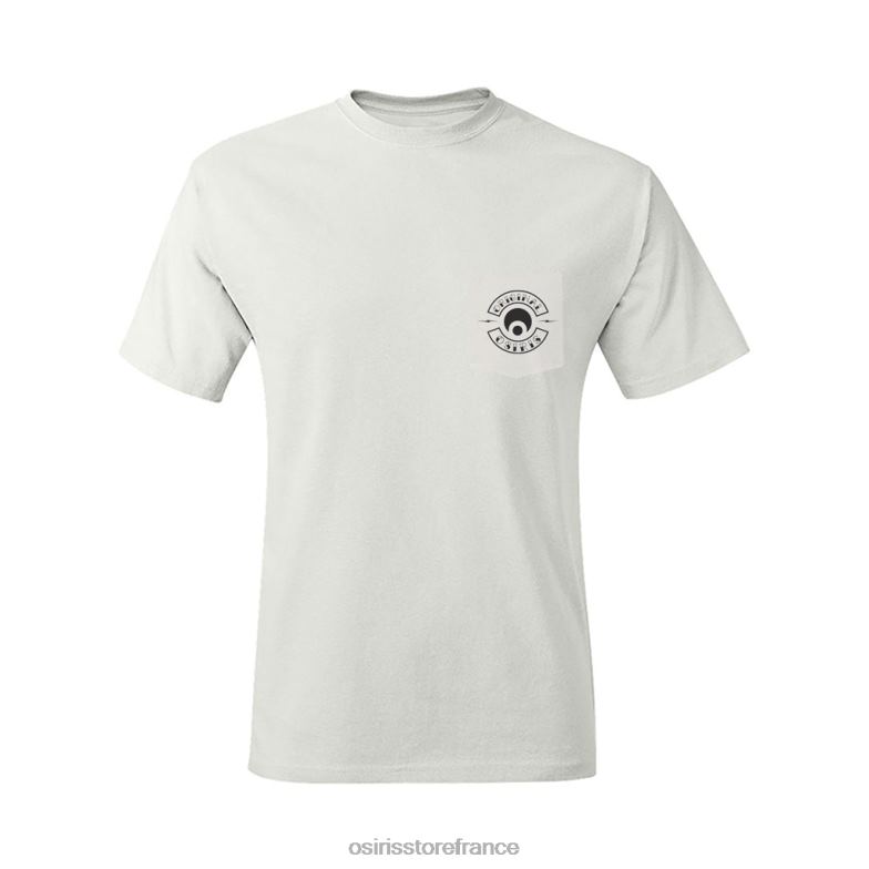 Osiris unisexe t-shirt à poche original sin 6N4H833 T-shirt blanc