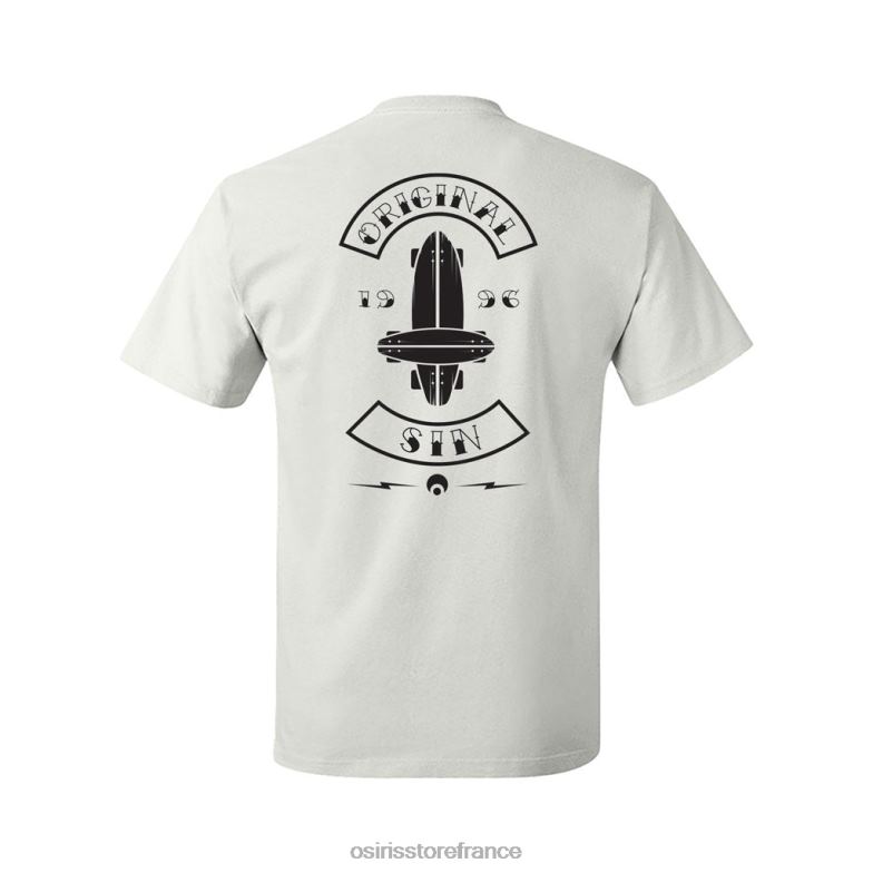 Osiris unisexe t-shirt à poche original sin 6N4H833 T-shirt blanc