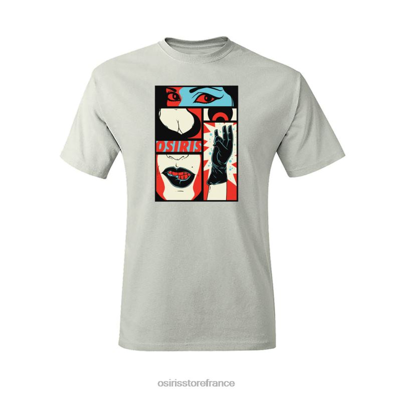 Osiris unisexe tee-shirt choc 6N4H830 T-shirt étain